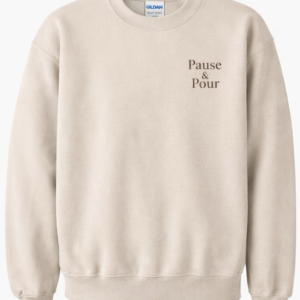 pause & pour crewneck sweatshirt